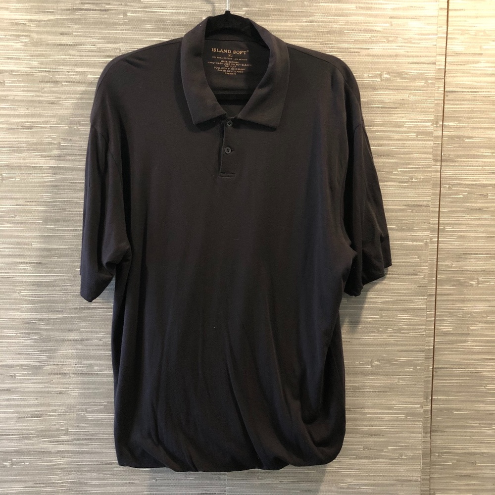 Island Soft Black Golf Polo Shirt Size: XL  NWOT